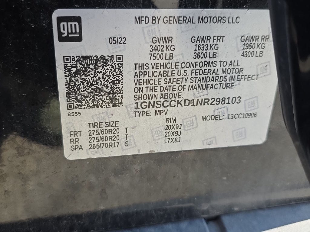 Used 2022 Chevrolet Suburban LT w/ LT Signature Plus Package RWD image 37