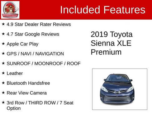 Used 2019 Toyota Sienna XLE Premium FWD image 4