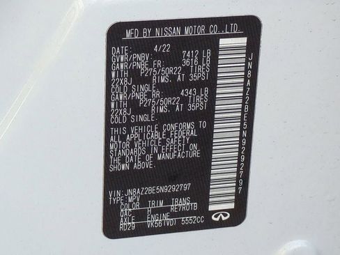 Used 2022 INFINITI QX80 Sensory w/ All-Season Package image 29