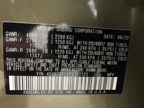 Certified 2023 Subaru Outback Premium image 5