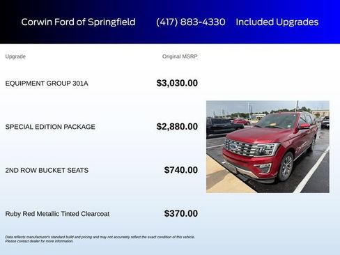 Used 2018 Ford Expedition Limited w/ Equipment Group 301A AWD/4WD image 6