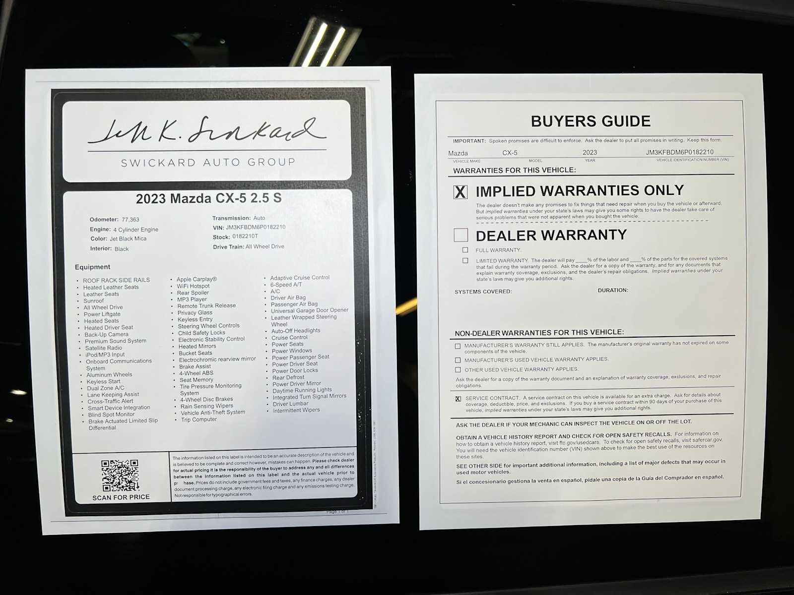 Used 2023 MAZDA CX-5 AWD 2.5 S w/ Premium Package image 46