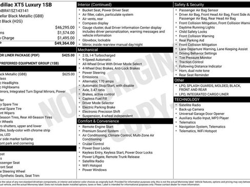 New 2025 Cadillac XT5 Luxury w/ LPO, Floor Liner Package image 4