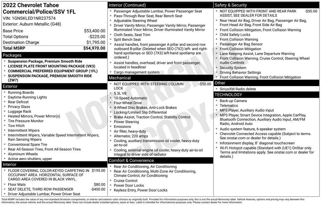 Used 2022 Chevrolet Tahoe 4WD image 9