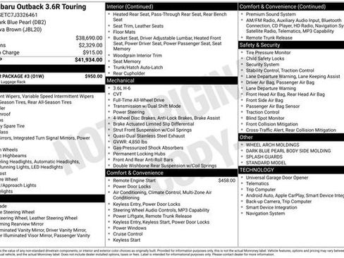 Used 2018 Subaru Outback 3.6R Touring w/ Popular Package #3 image 6