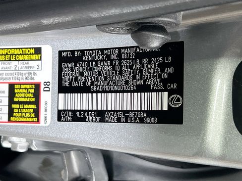 Used 2022 Lexus ES 250 w/ Premium Package image 32