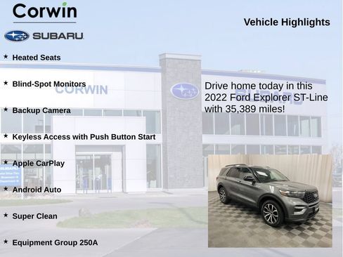 Used 2022 Ford Explorer ST-Line w/ Class IV Trailer Tow Package AWD/4WD image 6