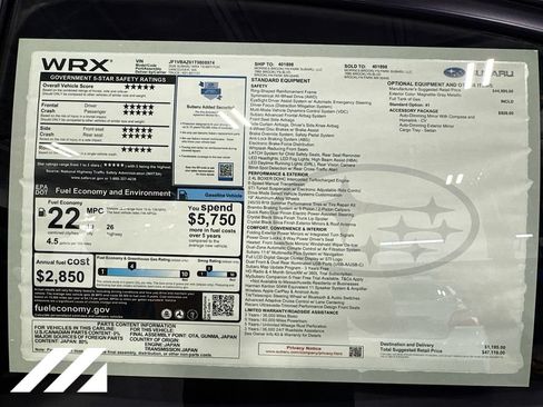 New 2026 Subaru WRX tS AWD/4WD image 31