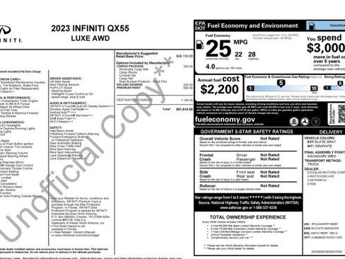 Used 2023 INFINITI QX55 Luxe w/ Cargo Package image 66