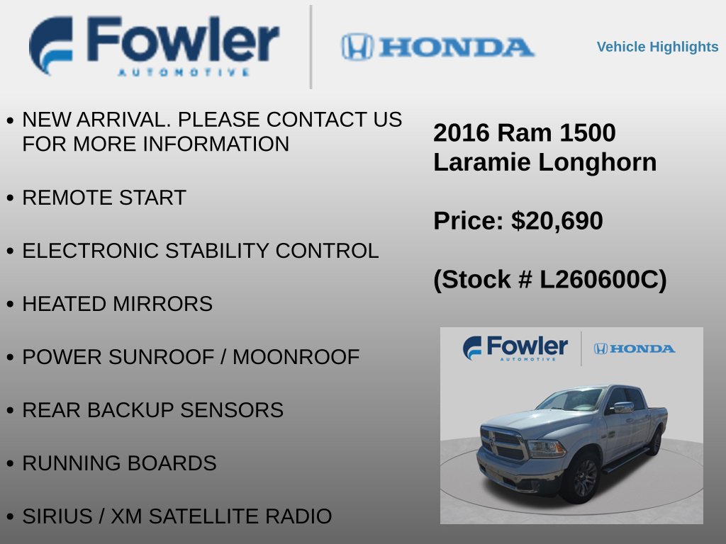 Used 2016 RAM 1500 Laramie Longhorn w/ Convenience Group AWD/4WD image 8