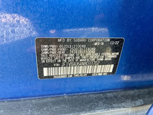 Used 2022 Subaru WRX GT AWD/4WD image 35
