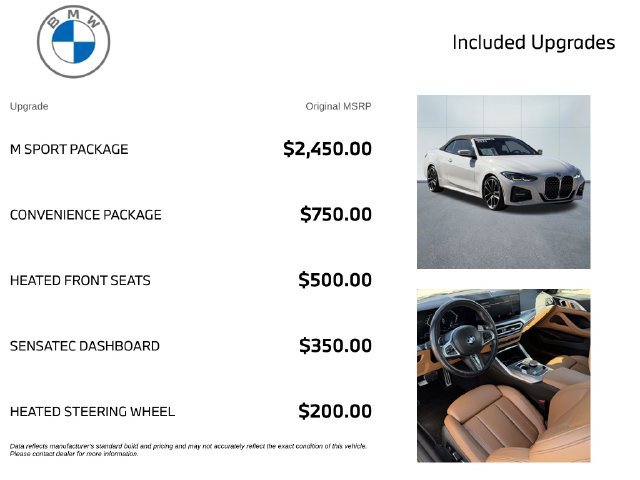 Certified 2024 BMW 430i xDrive Convertible w/ M Sport Package AWD/4WD image 3