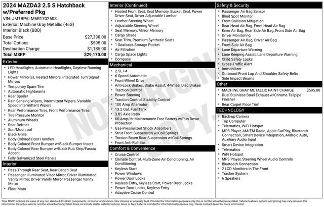 Certified 2024 MAZDA MAZDA3 s FWD image 40