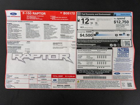 Used 2024 Ford F150 Raptor w/ Equipment Group 803A Raptor R AWD/4WD image 24