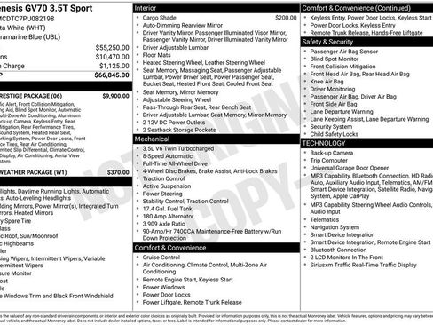 Used 2023 Genesis GV70 3.5T Sport w/ Sport Prestige Package AWD/4WD image 6