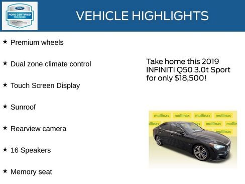 Used 2019 INFINITI Q50 Sport w/ Cargo Package (L96) RWD image 23