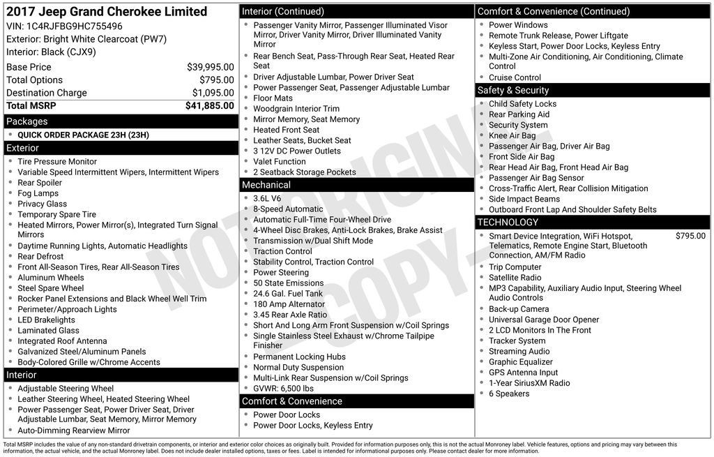 Certified 2017 Jeep Grand Cherokee Limited AWD/4WD image 31