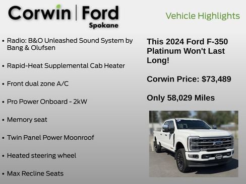 Certified 2024 Ford F350 Platinum AWD/4WD image 13