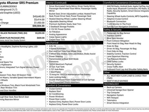 Used 2024 Toyota 4Runner SR5 Premium w/ 4Runner Black Package (TMS) image 26