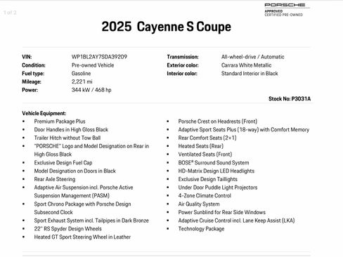 Certified 2025 Porsche Cayenne S image 13