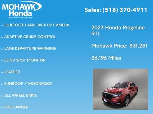 Certified 2023 Honda Ridgeline RTL image 8