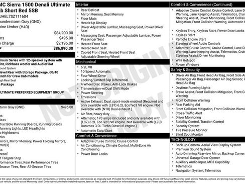 Certified 2025 GMC Sierra 1500 Denali Ultimate AWD/4WD image 52