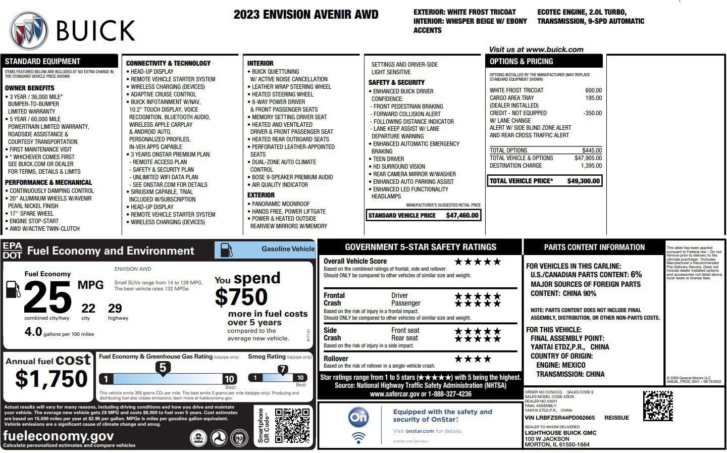 Used 2023 Buick Envision Avenir AWD/4WD image 7