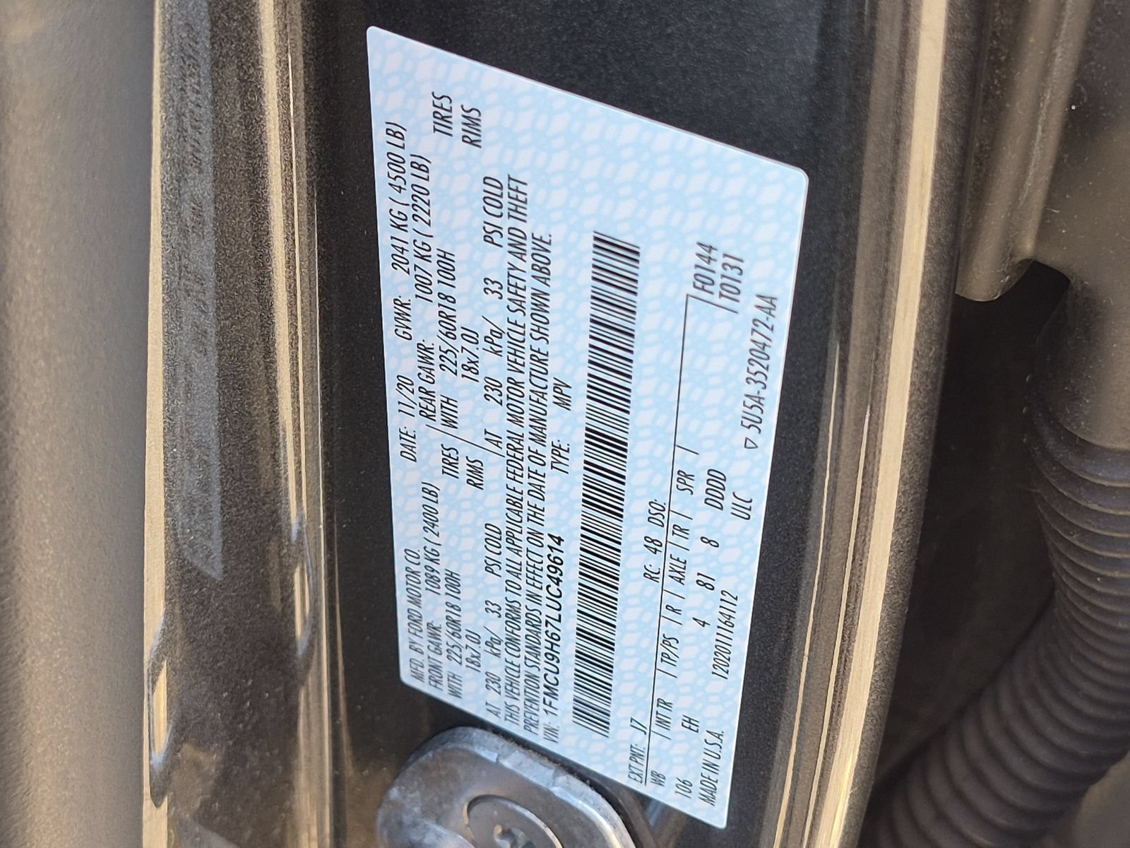 Used 2020 Ford Escape SEL AWD/4WD image 30