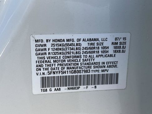 Used 2016 Honda Pilot LX image 34