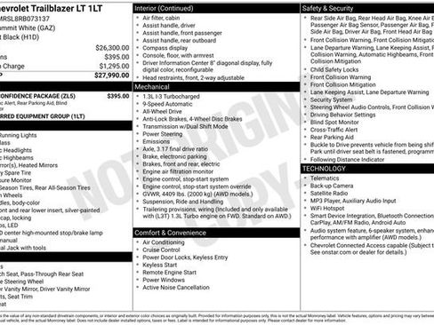Used 2024 Chevrolet TrailBlazer LT w/ Driver Confidence Package AWD/4WD image 23