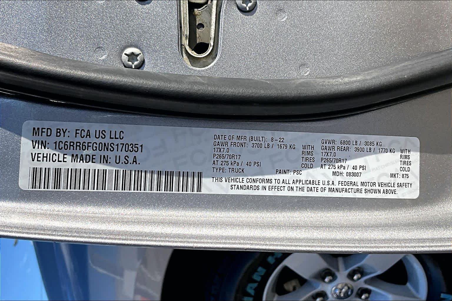 Used 2022 RAM 1500 Tradesman w/ Chrome Plus Package RWD image 36