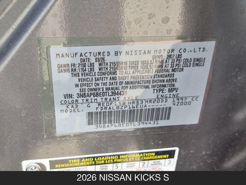 Used 2026 Nissan Kicks S FWD image 25