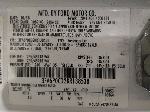 Used 2019 Ford Fusion SEL FWD image 33
