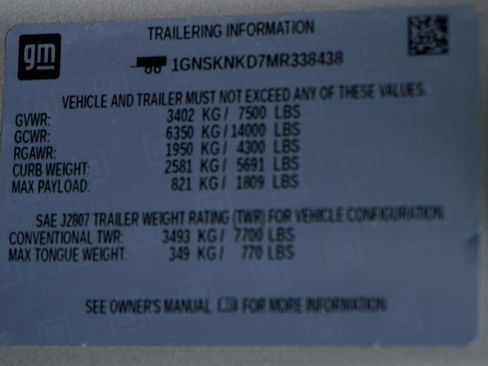 Used 2021 Chevrolet Tahoe LT image 53