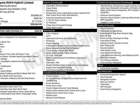 Used 2020 Toyota RAV4 Limited w/ All Weather Liner Package image 3