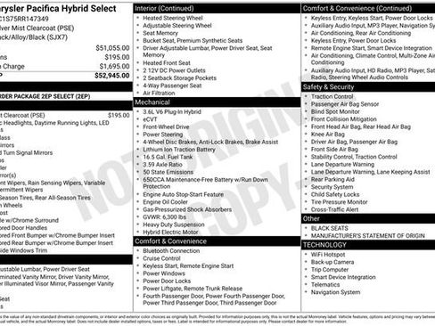 Used 2024 Chrysler Pacifica Select image 32