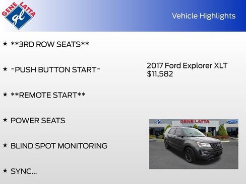 Used 2017 Ford Explorer XLT w/ Equipment Group 202A image 32