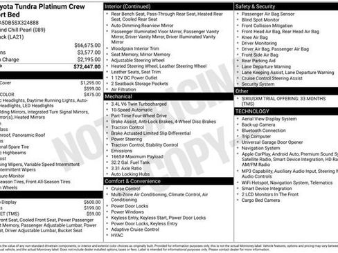 Certified 2025 Toyota Tundra Platinum AWD/4WD image 35