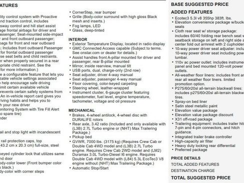 Certified 2020 GMC Sierra 1500 Elevation w/ Elevation Value Package AWD/4WD image 2