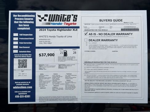Used 2024 Toyota Highlander XLE AWD/4WD image 26