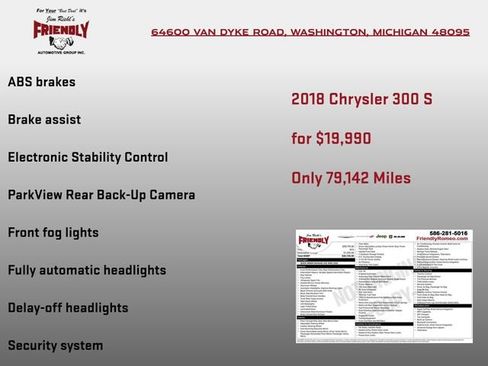 Used 2018 Chrysler 300 S AWD/4WD image 7