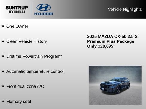 Used 2025 MAZDA CX-50 AWD 2.5 S w/ Premium Plus Pkg image 8