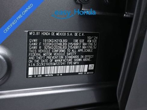 Certified 2025 Honda HR-V LX image 18