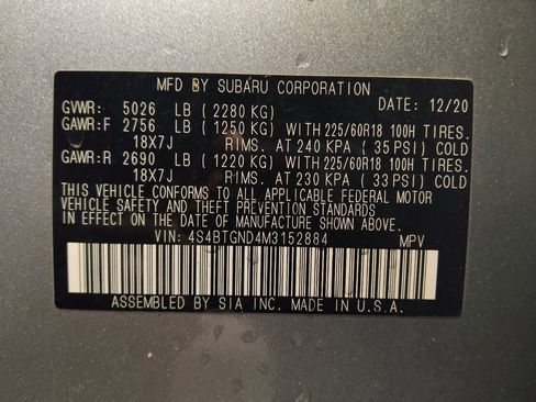 Used 2021 Subaru Outback Limited XT w/ Popular Package #2 image 33