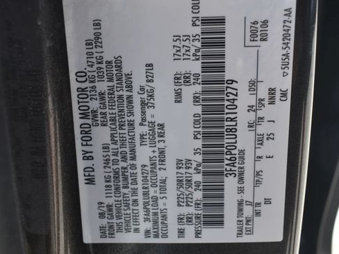 Used 2020 Ford Fusion SE FWD image 7