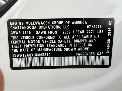 Used 2017 Volkswagen Passat 1.8T S FWD image 29