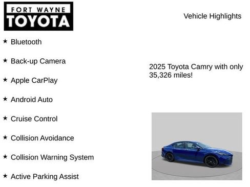 Used 2025 Toyota Camry SE FWD image 7