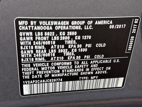 Used 2018 Volkswagen Atlas S FWD image 27