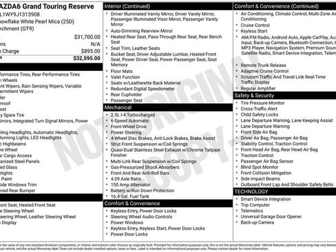 Used 2018 MAZDA MAZDA6 Grand Touring Reserve image 15