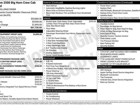 Used 2022 RAM 2500 Big Horn w/ Level C Equiment Group image 21